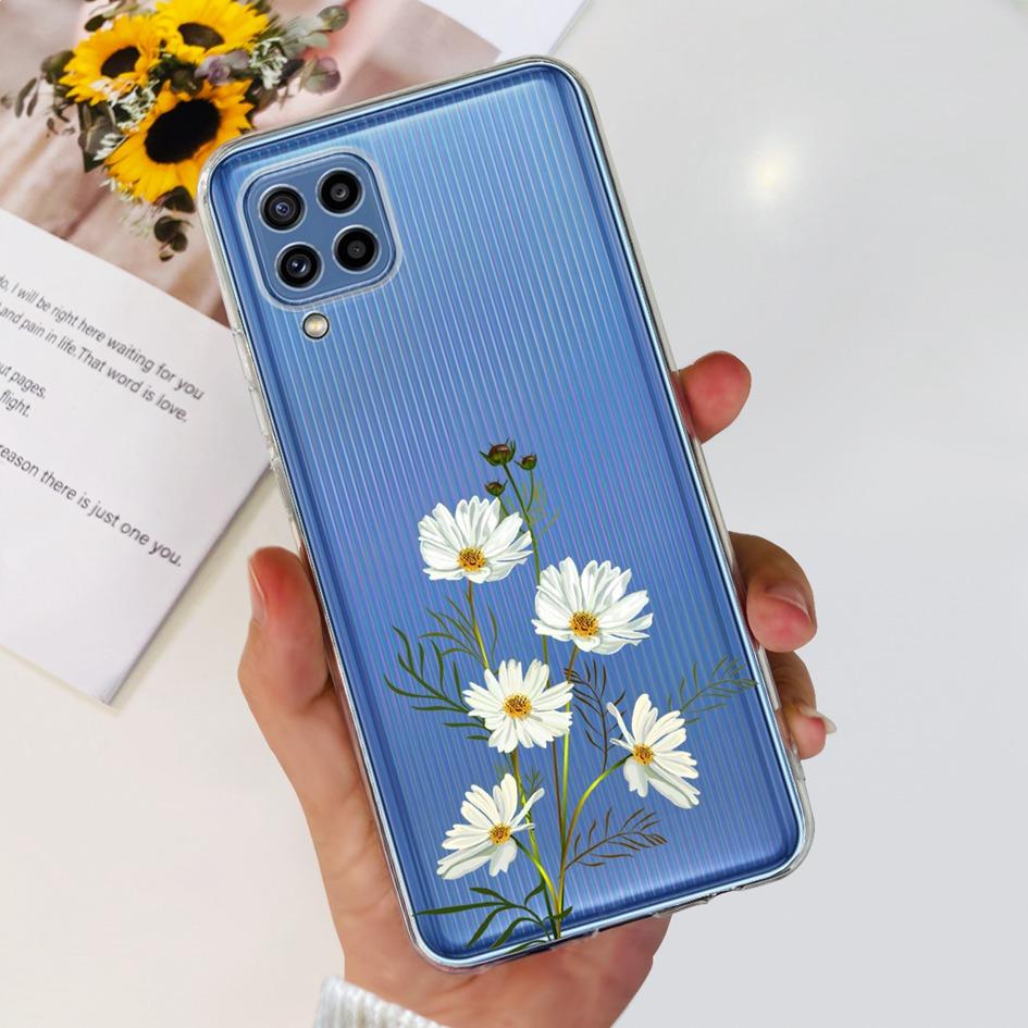 Чехол для Samsung M32 Чехол Galaxy M32 SM-M325F Милый Модный Цветок Мультяшный Мягкие Чехлы Для Samsung M22 F22 M52 5G SM-M526B Бампер