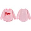 Baby And Girl Knitted Shirt For Infants And Girls Embroidered Towels Long Sleeves Jumpsuits