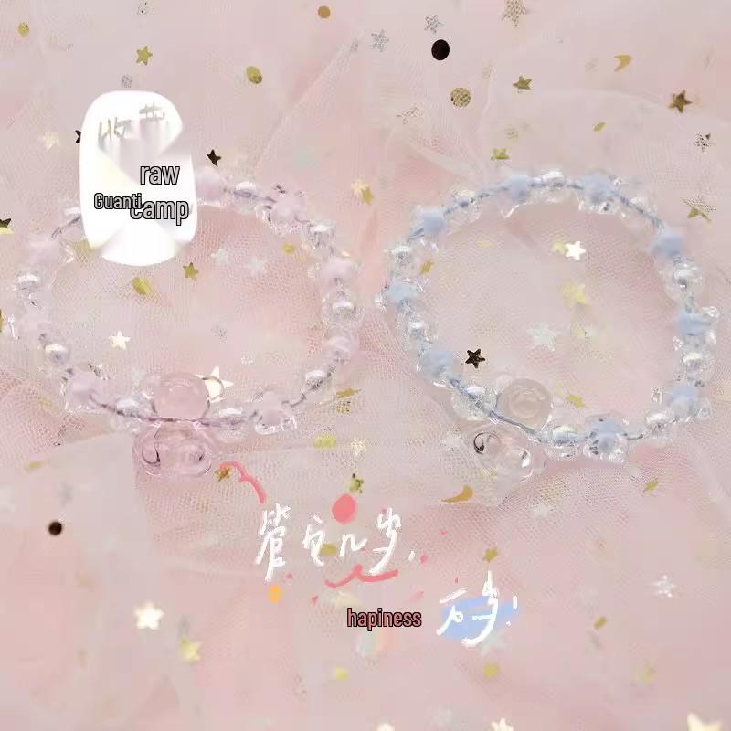 Красочные браслеты с бусинами в стиле преппи с мишками для пар и друзей