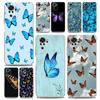 New Square Clear Soft Phone Case For Xiaomi Redmi Note 12 11 9S 9 8 10 Pro+ 7 8T 9C 9A 8A K40 Gaming Silicone Cover Butterfly
