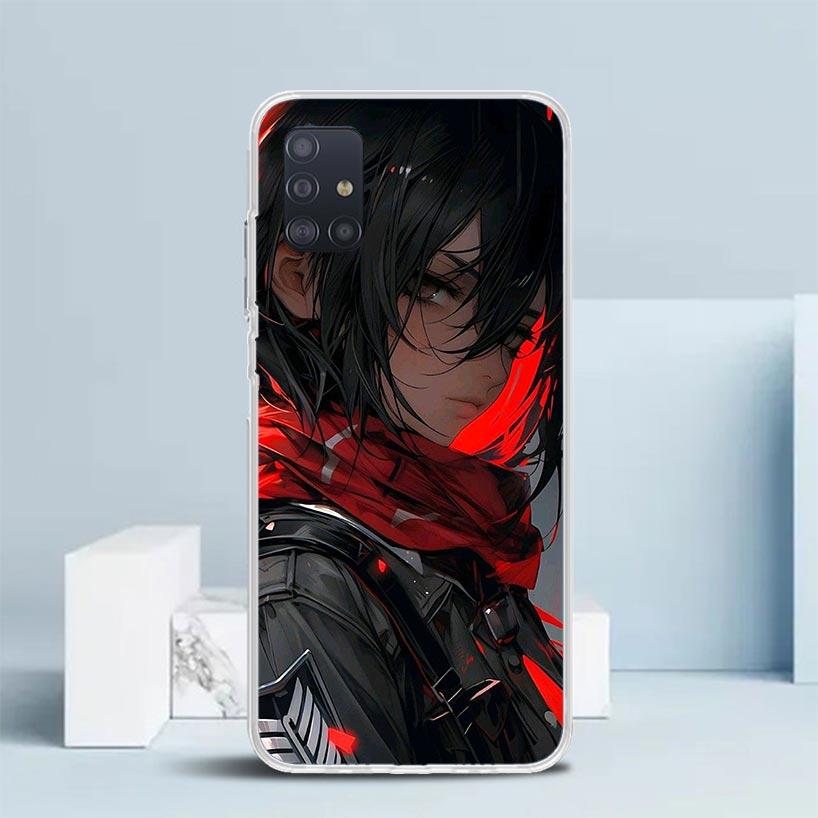 A-Атака на Титанов Энни Микаса Мягкий Чехол для Samsung Galaxy A12 A22 A32 A52 A72 A02S Чехол для Телефона Note 20 Ultra 10 S10 Plus A51