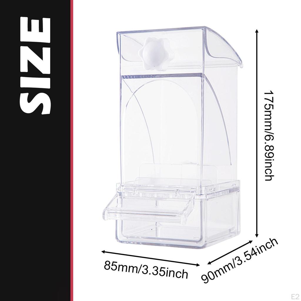 Автоматическая кормушка для птичьей клетки с большим контейнером для хранения и миской для волнистых попугайчиков, канареек