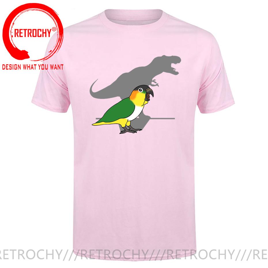 Trex Black Headed Caique TShirt Funny Bird Memes T Shirt Dinosaur Harajuku Gothic Unisex Tshirt Ullzang Streetwear Tops Tee Shirt
