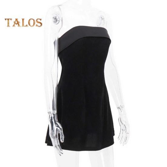 Женское вечернее платье с открытыми плечами, бандо, без спинки, без рукавов, облегающее мини-платье А-силуэта, короткое платье для выпускного вечера, банкета