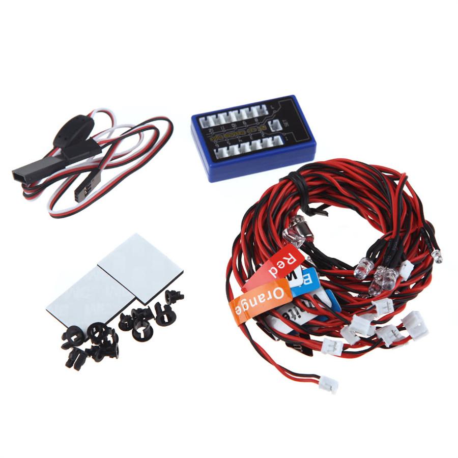 12 LED Lighting System Kit For RC Car 1/10 1/8 HSP Traxxas TAMIYA CC01 D90 SCX10