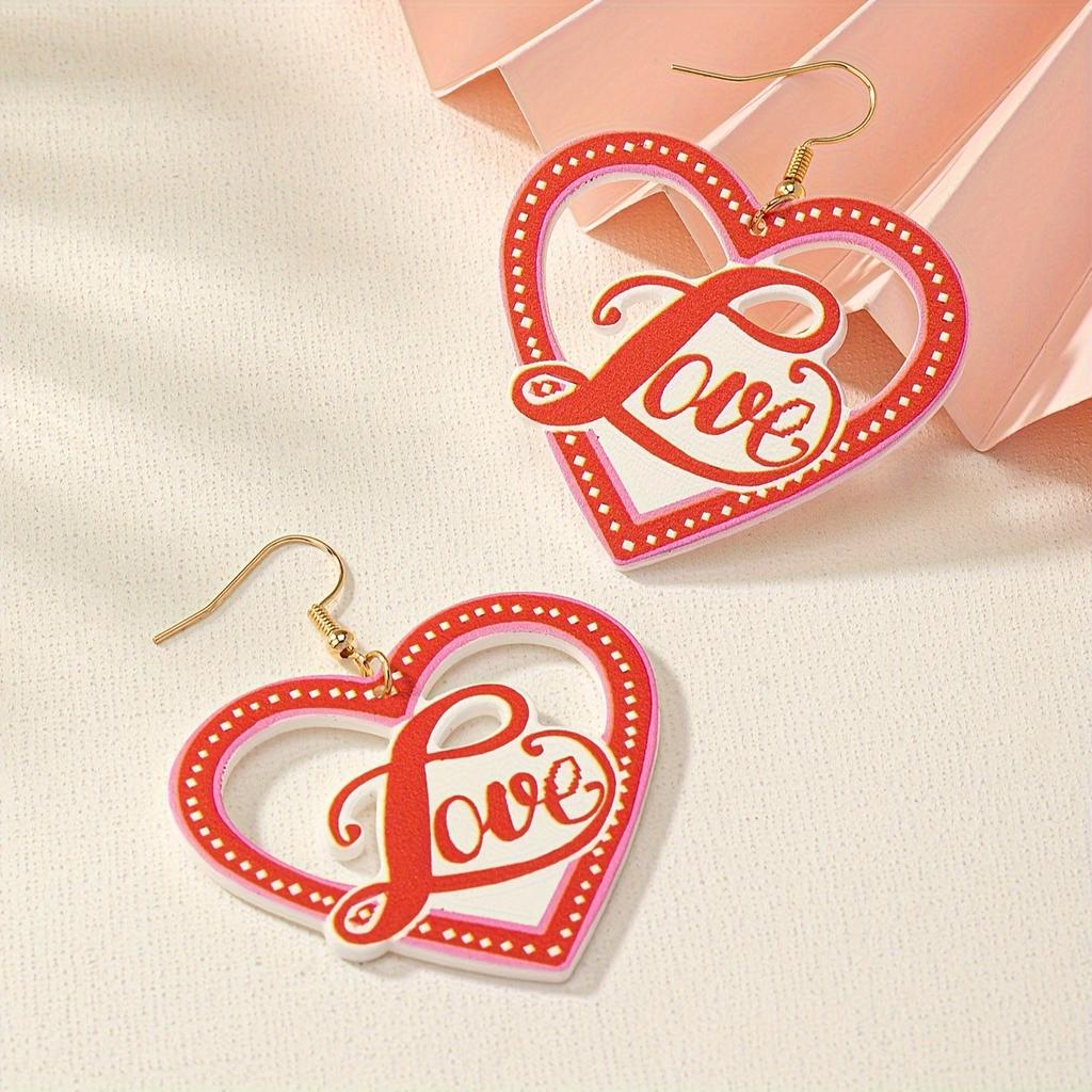 Love circle earrings New trendy Valentine's Day earrings Internet celebrity small earrings temperament earrings