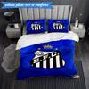 3PCS Fc Crest Design Printed Soft Bedding Set,Including 1pc Duvet Cover And 2pcs Pillowcases Perfect for Bedroom, Dormitory, Fan gift