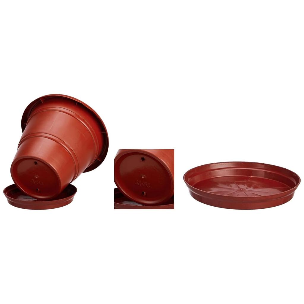 Круглые горшки для растений с поддоном | Современный дизайн | Комнатный и уличный цветочный горшок для украшения дома/офиса/стола/сада/балкона