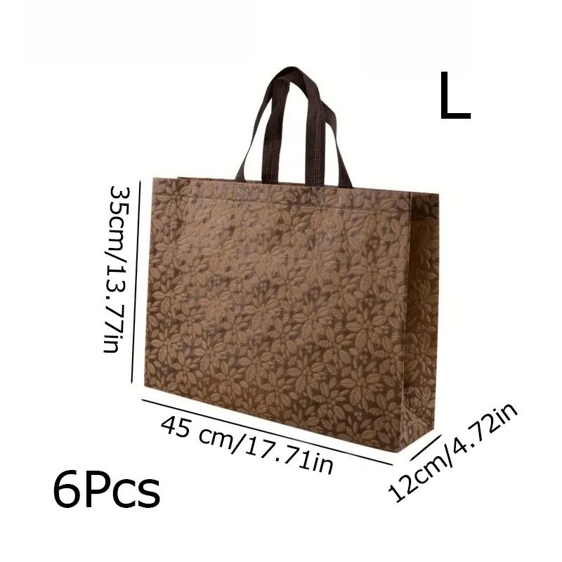 Шесть подарочных пакетов, новый стиль, сумка для одежды, тисненая упаковочная сумка, подарочная сумка для покупок, коммерческая нетканая сумка