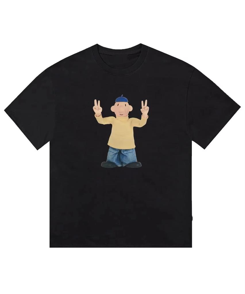 Fashion Anime Character Graphic Print Tshirt Unisex Short Sleeve Casual Streetwear Popular Trendy Cotton Tops for Unisex Women