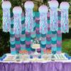 1PC Children's Creative Hanging Mermaid Jellyfish Lanterns Birthday Scene Arrangement Supplies Room Decoration