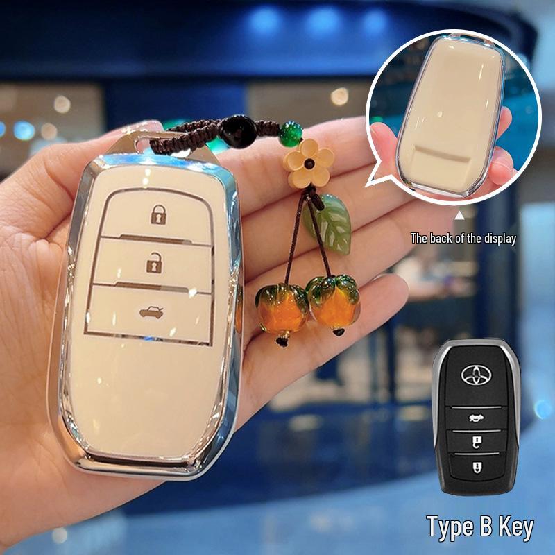 Чехол для ключа Toyota для Camry, Corolla, RAV4, Land Cruiser, Avalon и Viloran (Женская версия).