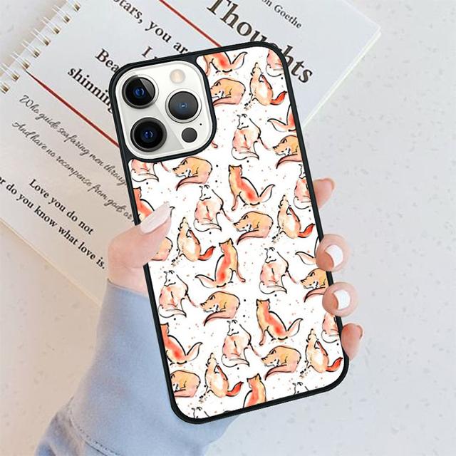 Акварельная живопись Чехол для телефона с лисой Для iPhone 17 Air 15 16 16e 11 12 13 14 Pro Max Чехол Для iPhone 17 Air Max Plus Fundas