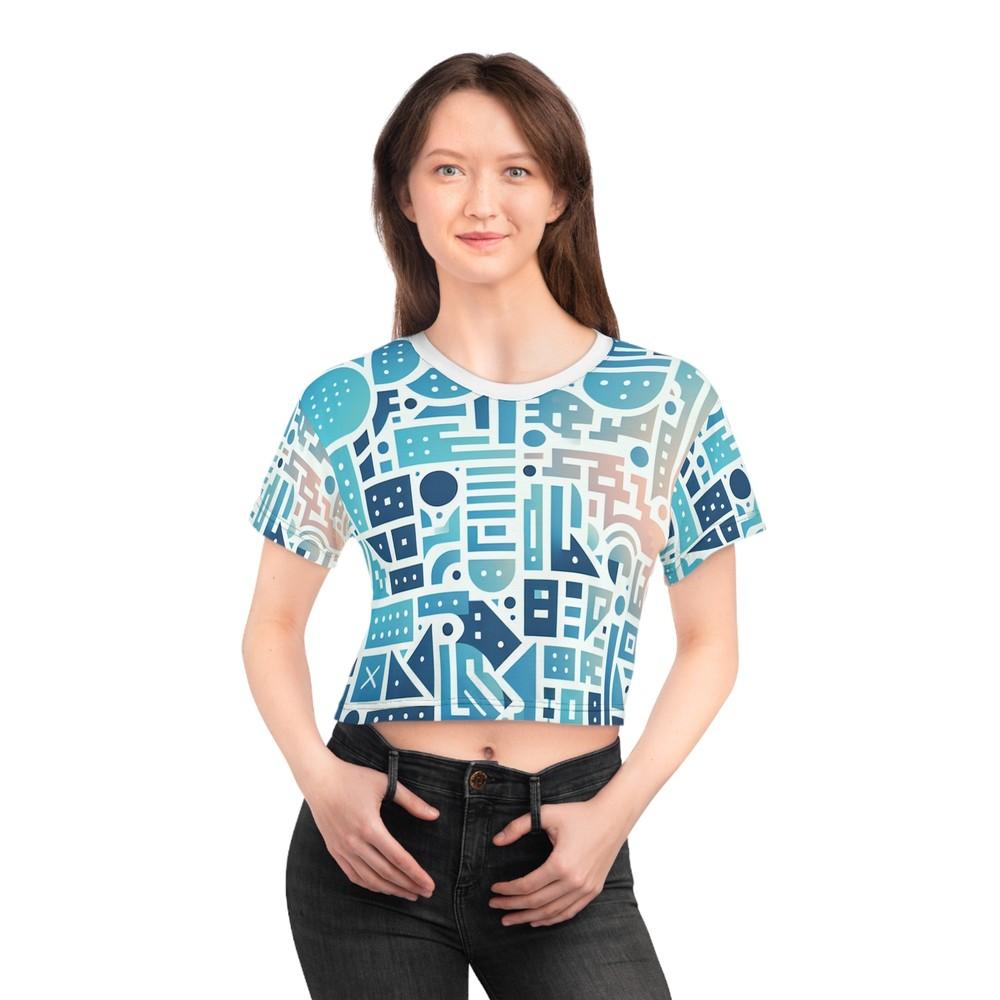 Elara Sinclair Womens Designer Unique Crop T Shirt- Tee