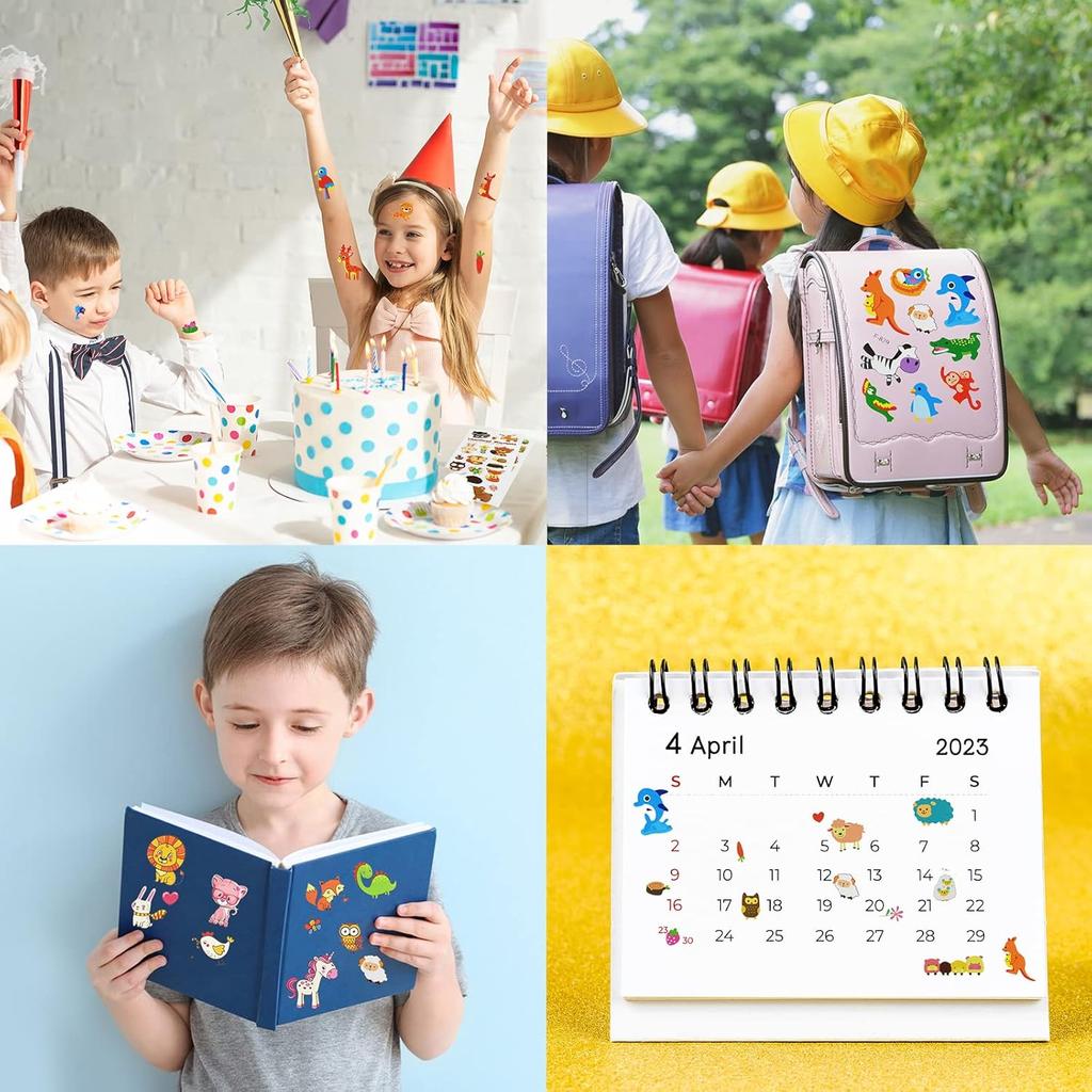 10Sheets Animal 3D Puffy Stickers for Toddlers Kids, Bulk Preschool Sticker Sheets for Reward, Craft, Scrapbooking