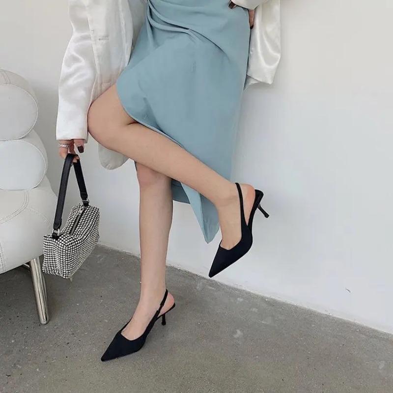 Новинка 2024 года, осенняя женская обувь, модные женские туфли-лодочки, женские сандалии на высоком каблуке с острым носком, обувь для женщин, Zapatos Mujer