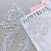 1Pair Beaded Sequined Dress Accessories Wedding Dress Clothing Chest Flower Handmade Flower Patch
