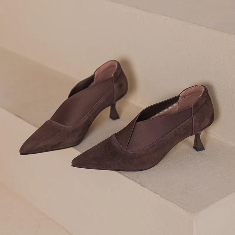 Весенний и летний вечерний бриз темпераментная леди остроносые туфли-лодочки универсальные женские туфли элегантные нескользящие туфли на высоком каблуке