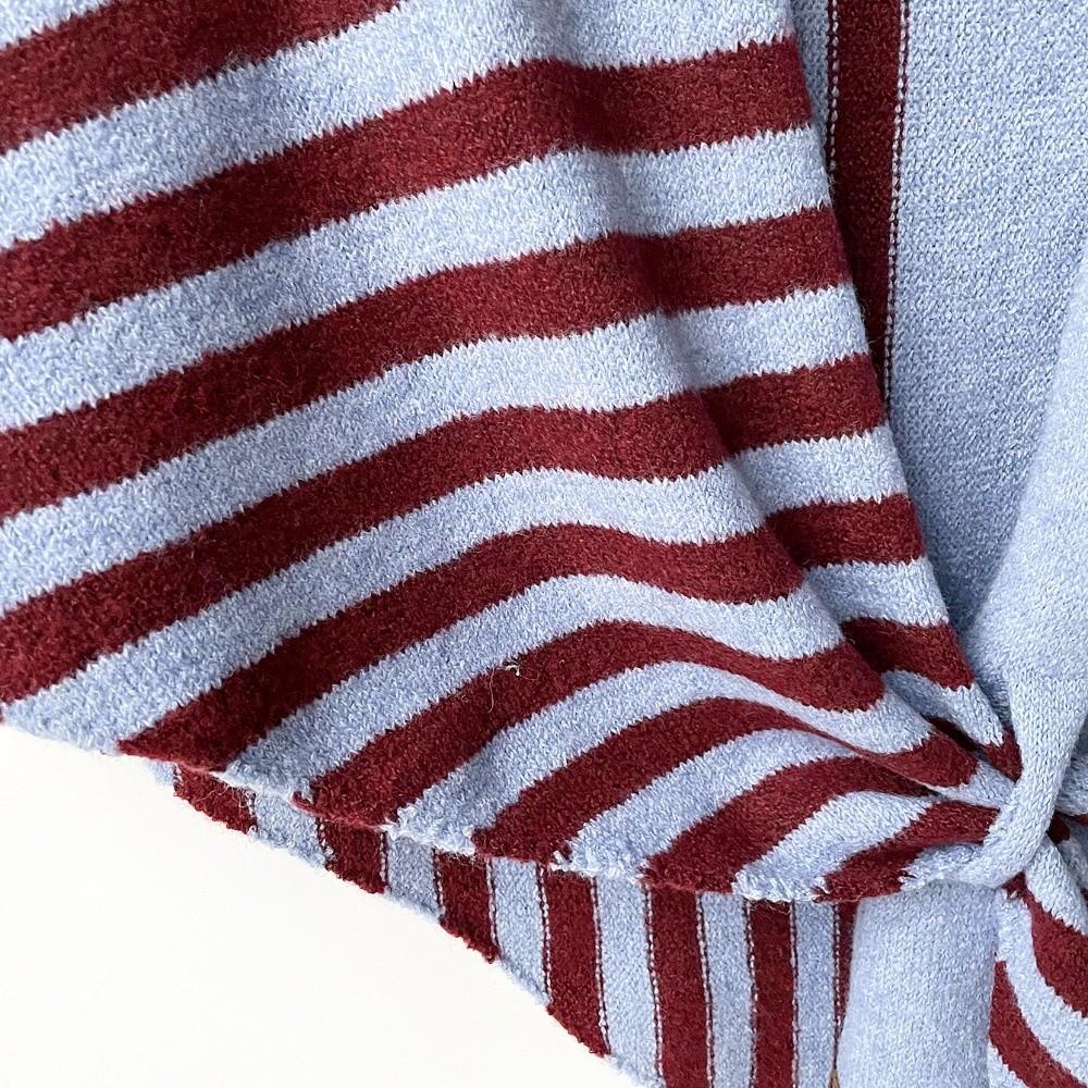 Warm Knitted Triangular Scarf Soft Winter Shawl Wrap Retro Wool Triangle Scarf Women