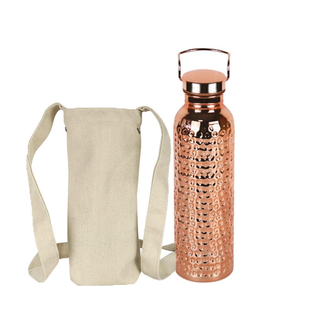 Portable Electroplated Copper Water Bottle 304 Stainless Steel Sports Water Bottle Outdoor Sports