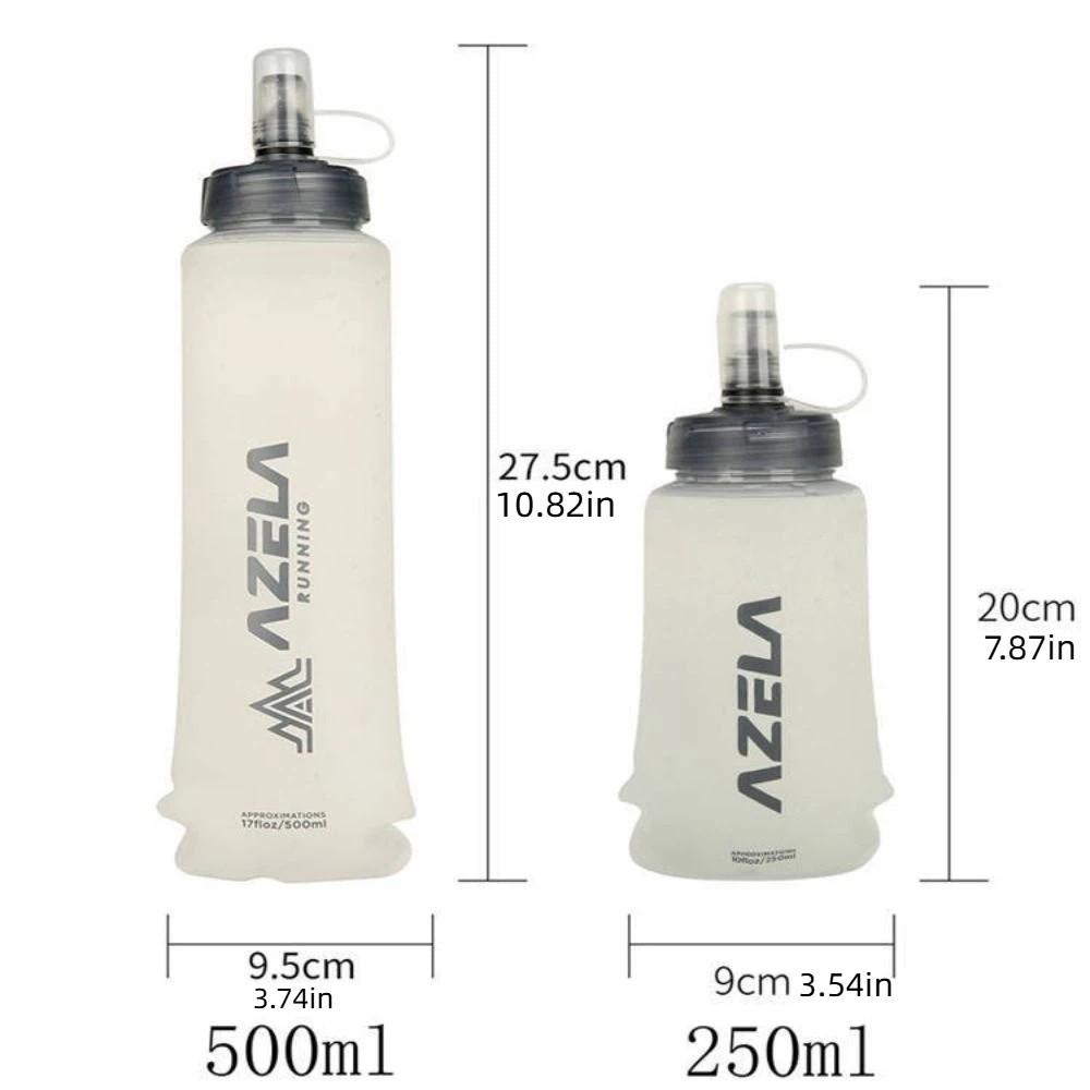 Lightweight Folding Sport Water Bottle 250/500ml Running Water Cup Soft Water Bag Outdoors
