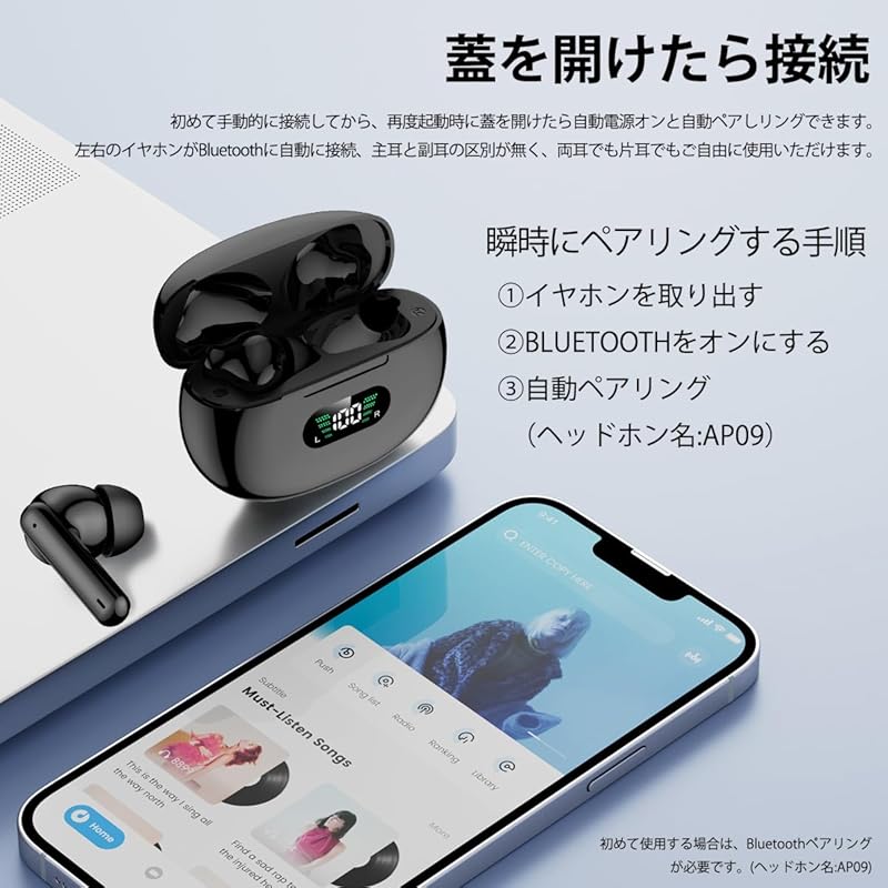 Wireless Earphones Earphones Bluetooth Earphones 2025 Latest Equipped with Bluetooth5.4+EDR Compatible with AAC/SBC Wireless Bluetooth Earphones