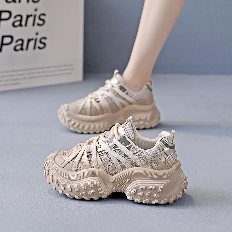 Trendy Brand Tire Sole Dad Shoes Women's 2025 New Autumn Shoes Thick Sole Heightening Sports and Leisure Shoes Women HXX-M-91