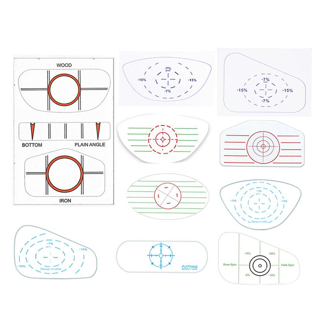 Многоразовые наклейки для удара по мячу для гольфа 20 шт., Тренажер для тренировки Sweet Spot с мгновенной обратной связью для практики свинга клюшками