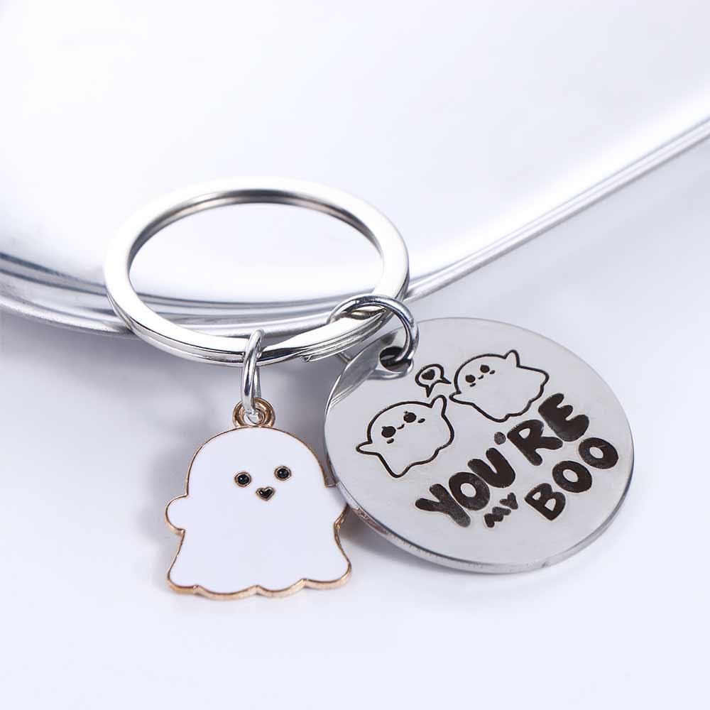 I Hope We're Friends Ghost Key Rings Ghost Skull Keyring Halloween Ghost Keychain  Women