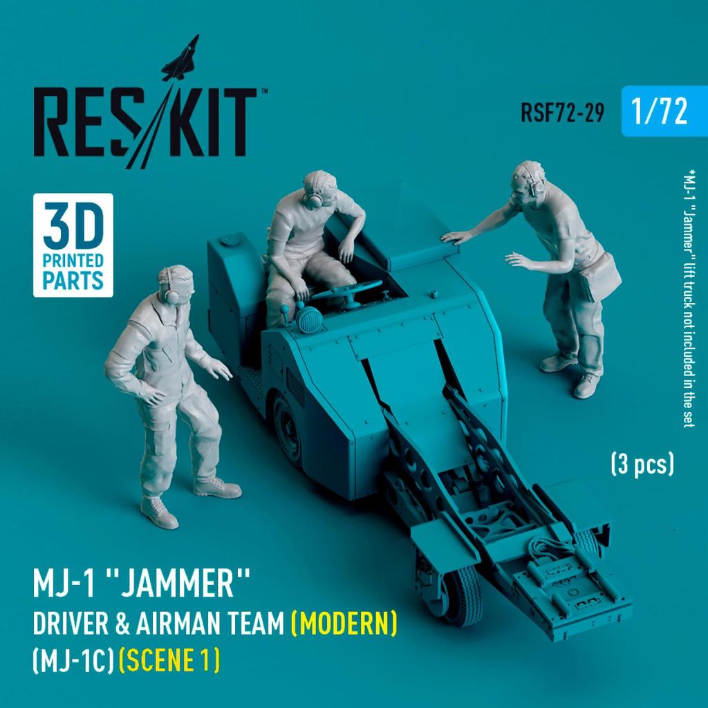 Reskit Набор для 3D-принтера Bomb Loader Crew 1 Current Use 1/72 MJ-1 из 3 частей RSKF72-0029