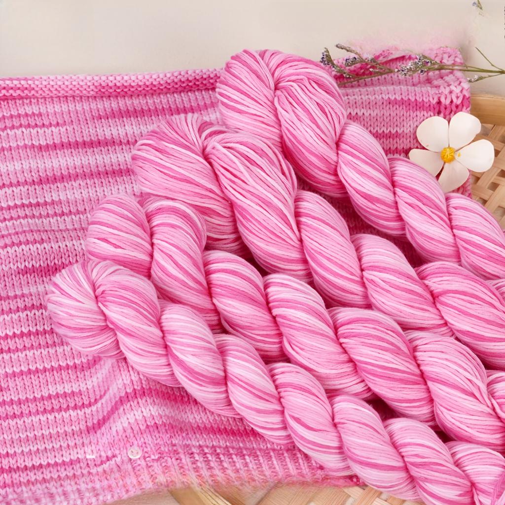 4-Pack Cotton Yarn 200g (4x50g ) Breathable Soft Woven Thread for Knitting Crochet Mixed Colors Lightweight for Sweaters Yarns