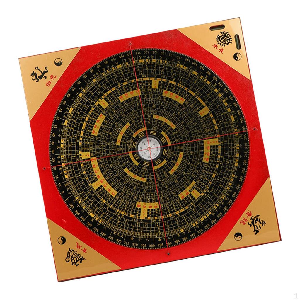 Feng Shui Compass Ancient Chinese Wooden Home Planning Professional Ornament Figurines for