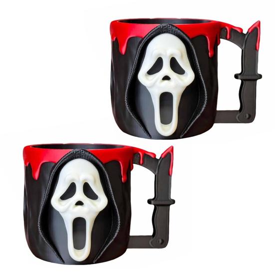 Держатель для пинты мороженого Держатель для ложки ужасов Многоразовые контейнеры для мороженого Держатель для пивной банки Подарки для фильмов ужасов