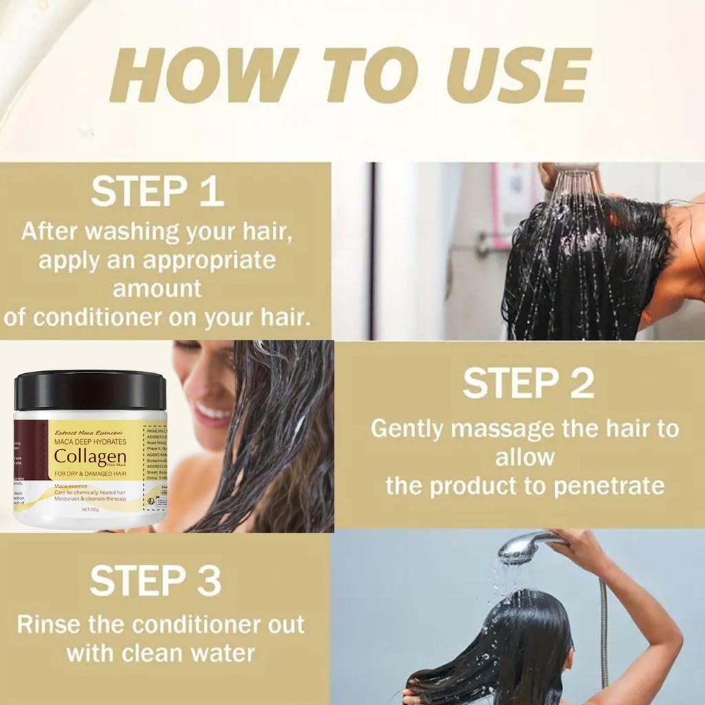 Гладкая маска для волос Кондиционер для волос Маска для волос Глубокое увлажнение 100 г