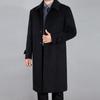 Мужское шерстяное длинное пальто, осеннее шерстяное кашемировое пальто, мужское зимнее шерстяное пальто, верхняя одежда