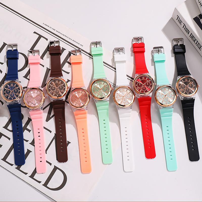 Student Style Silicone Watch For Women Ladies Casual Quartz With Sapphire Glass Dial