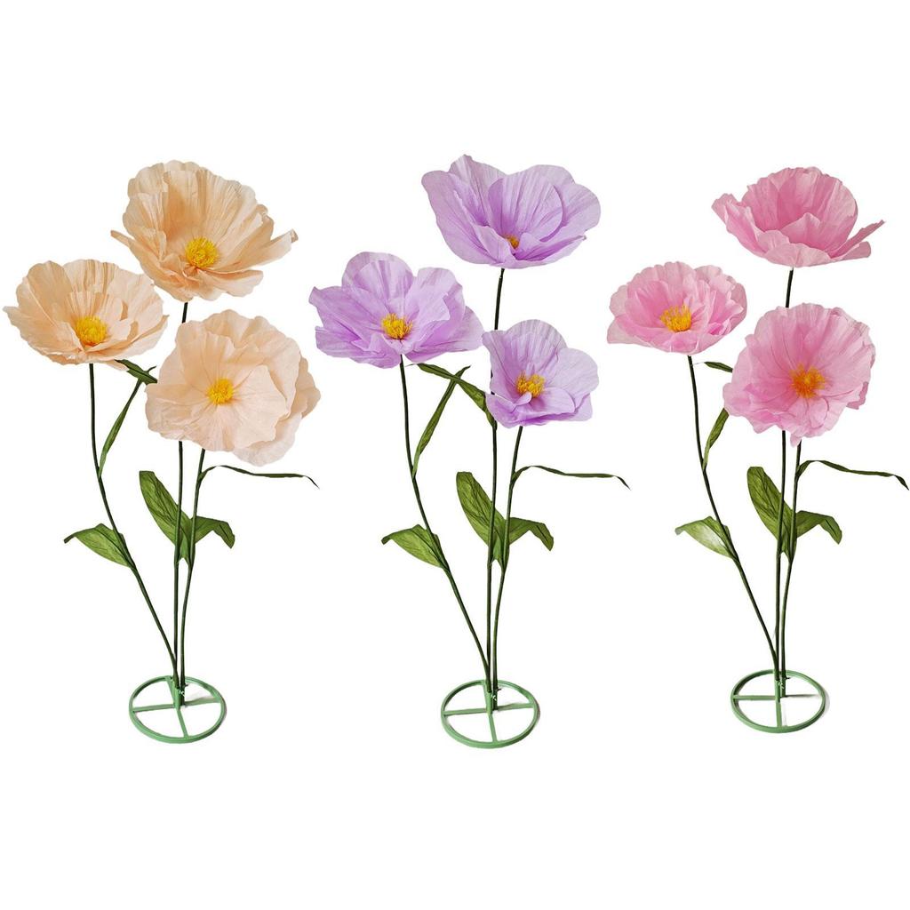 Ручная работа Бумажный цветок Высота 1,7 м Реалистичный со стеблем Большой искусственный цветок для арки Свадьба Детская комната Стена Церемония Вечеринка