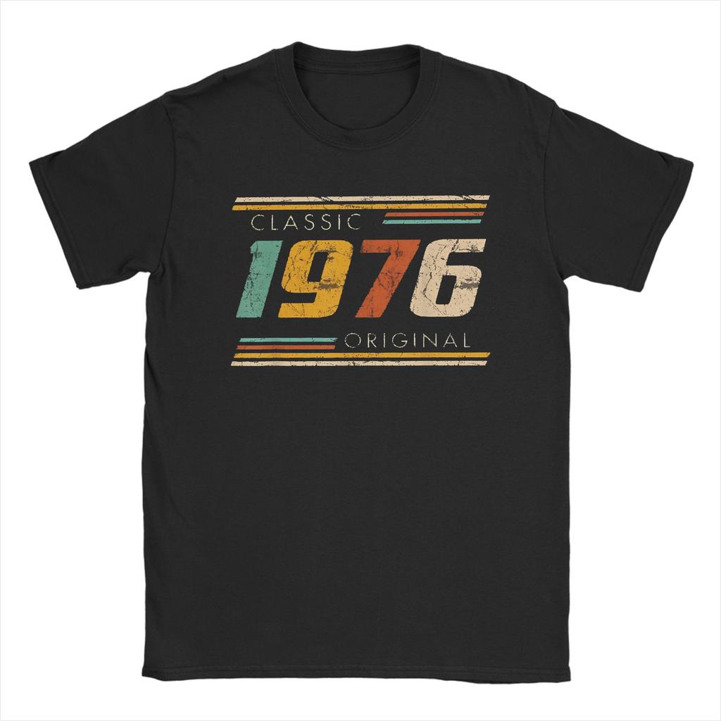 Vintage 1976 Limited Edition T Shirt Beach  Hipster TShirts Unisexs 100 Cotton O Neck Plus Size Tees ShortSleeved Retro Tshirt