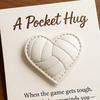 Volleyball Heart Pocket Hug Handmade Encouragement Token Symbol of Teamwork Courage Inspirational Gift for Volleyball Lovers Family And Friends