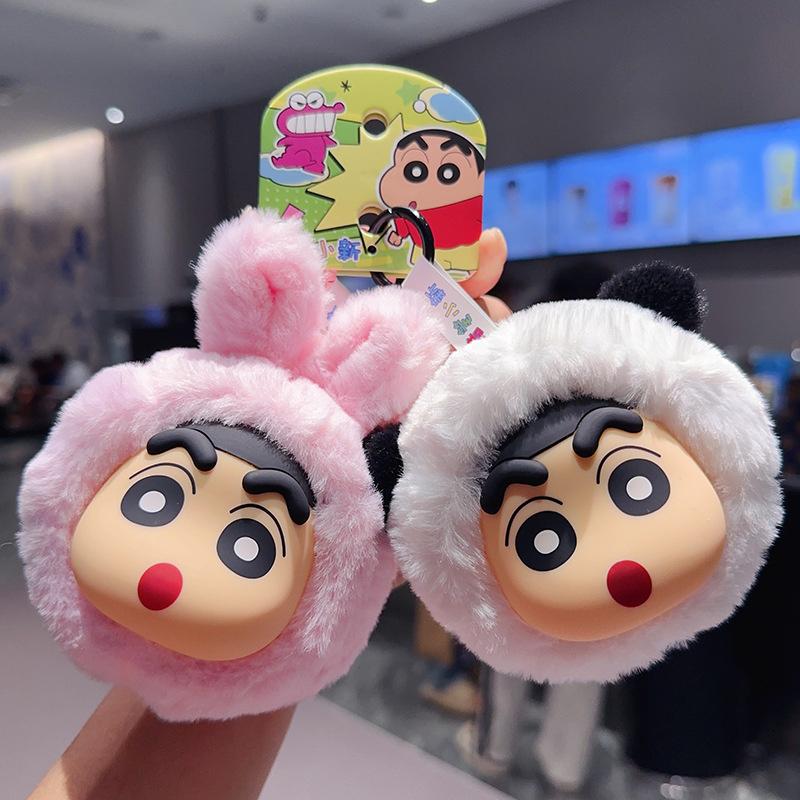 Плюшевый брелок Crayon Shin-Chan в костюме животного - Очаровательный мультяшный плюшевый брелок для сумки