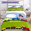3pcs Custom Name Cute cars Bedding Set Duvet Cover Closure Includes 1 Duvet Cover & 2 Pillowcases, Soft and Comfortable for All Seasons.