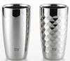Yoshikawa Сделано в Японии стакан из нержавеющей стали двойной конструкции двойной пивной стакан Cut 370 мл 2 типа полировщик Syndicate YJ1670 (Серебро/Бриллиант
