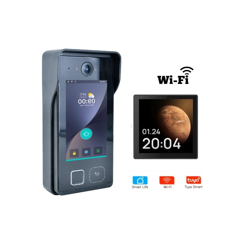 HIWINK Face Doorbell Matter Protocol 1080P Camera IP65 Face Palm Vein Fingerprint IC Card NFC Password Unlock