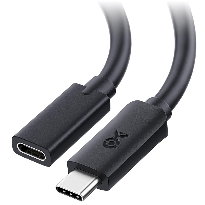 Cable Matters 40Gbps USB4 Extension 0.5m, 240W Charging / 8K60Hz Video, USB Type C Extension Cable, Thunderbolt 4/3 Port Compatible, True Reversible
