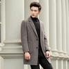 Двустороннее пальто Cashless, мужское шерстяное пальто средней и длинной длины, зимнее, плюс пуховая шерсть, шерстяное, облегающее