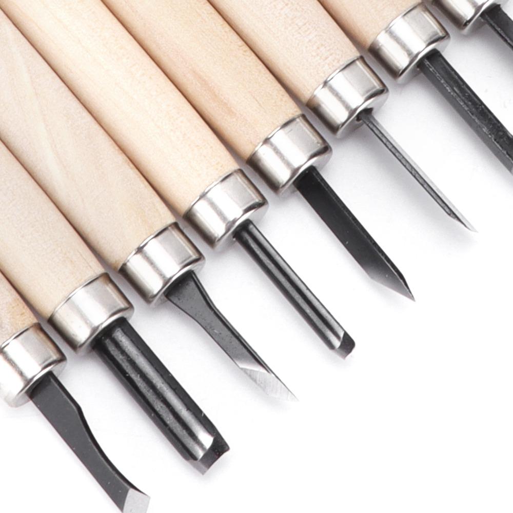 12PCS Steel Wood Carving Tool Set Professional Carving Chisels Sculpture Knife Sculpting