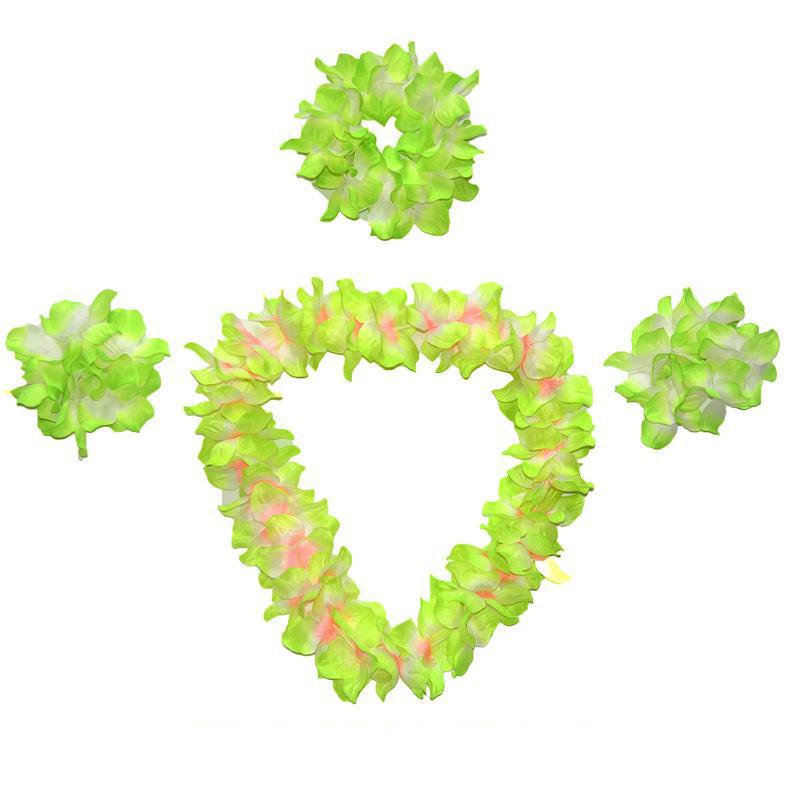 Модернизированное венок из четырех частей SeУтолщенное и зашифрованное гавайское танцевальное платье хула Новогоднее танцевальное представление