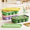 Food-Grade Silicone Ice Cube Tray with Lid for Homemade Baby Food and Refrigeration