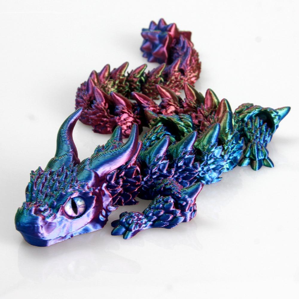 PLA 3D Printed Chameleon Model Multicolor Multi-jointed Chameleon Action Figure Movable Articulated Animal Figurine