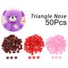 50 шт. Треугольные носовые аксессуары Мультяшный нос куклы Ручной DIY Треугольные Практичные Пластиковые с плоским дном Плюшевые игрушки